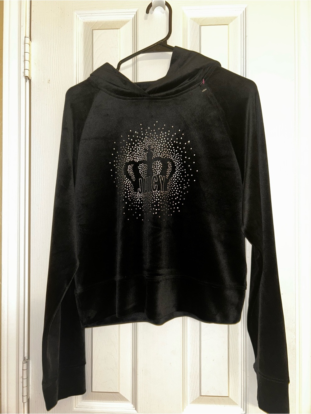 NWOT Velour Long Sleeve Juicy Couture Hoodie Ladies Medium Y2K Mcbling Style